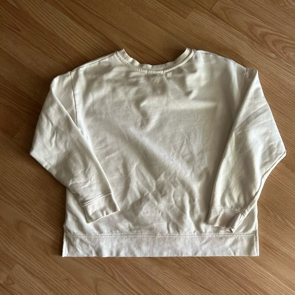 Fifth Sun I Believe in Santa Crème White Fleece Sweatshirt Medium - Picture 7 of 7